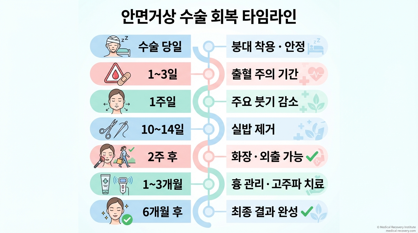 안면거상 회복 타임라인