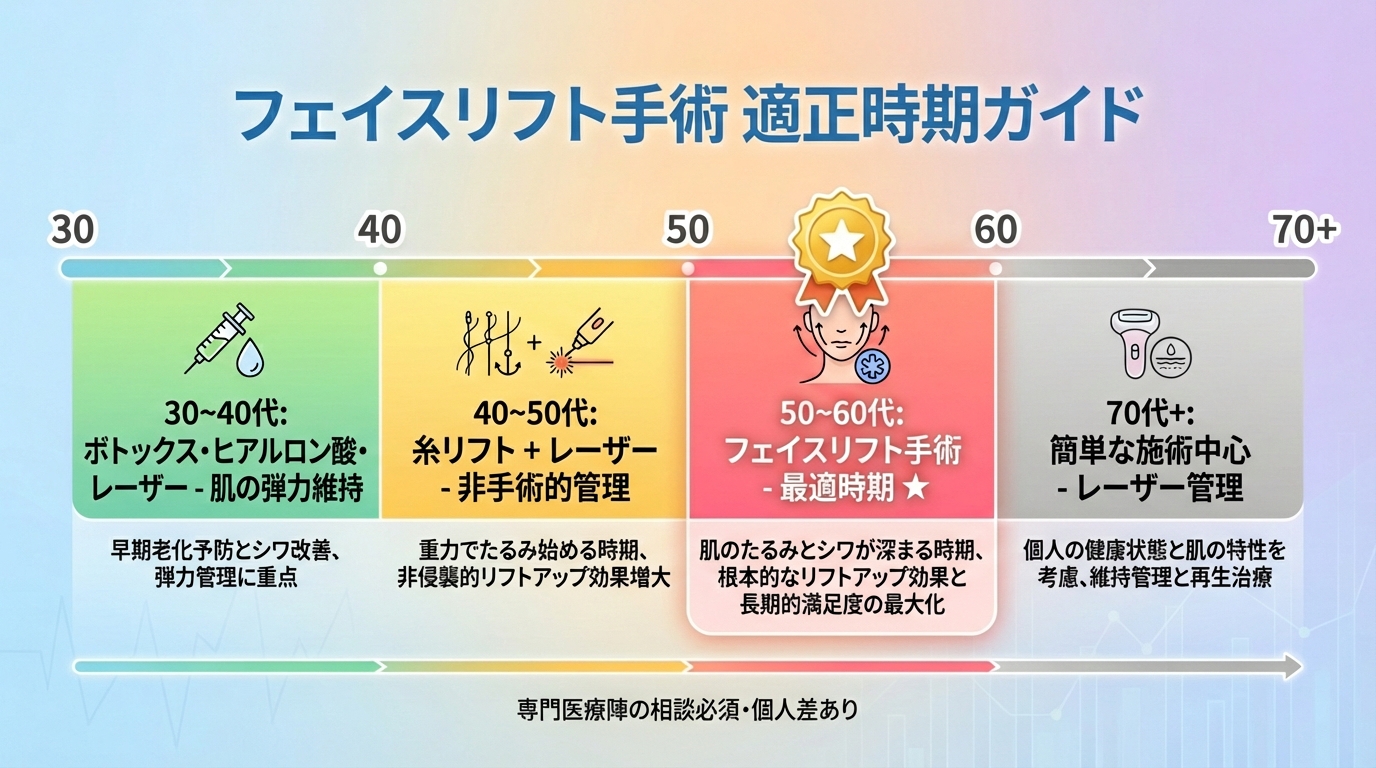 フェイスリフト手術の適切な時期ガイド