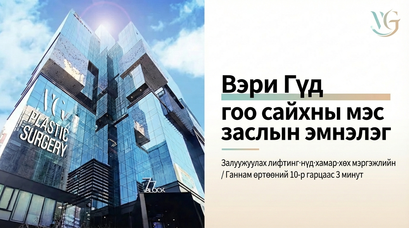 Very Good гоо сайхны мэс заслын эмнэлэг - Хамтарсан оношилгоо, 24 цагийн аюулгүй ажиллагаа, Каннам дахь гоо сайхны эмнэлэг.